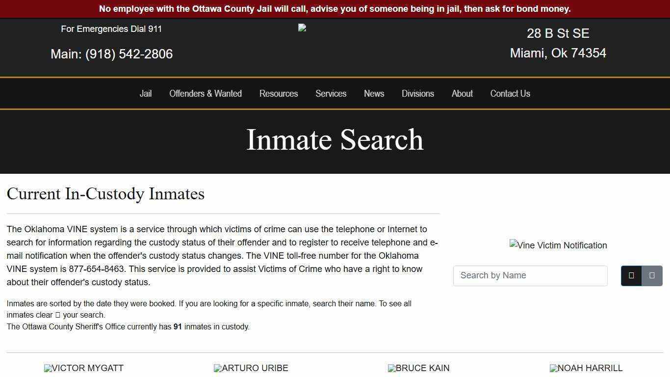 Inmate Search - Ottawa County Sheriff's Office